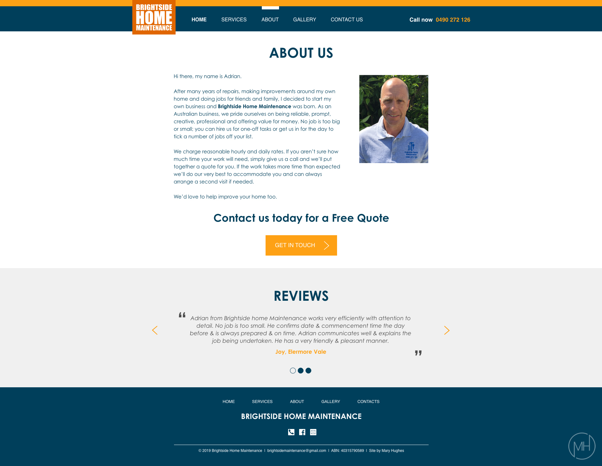 About page